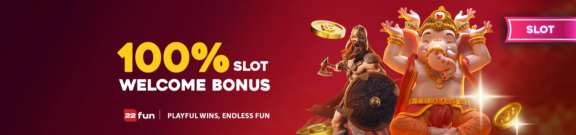 100% slot welcome bonus